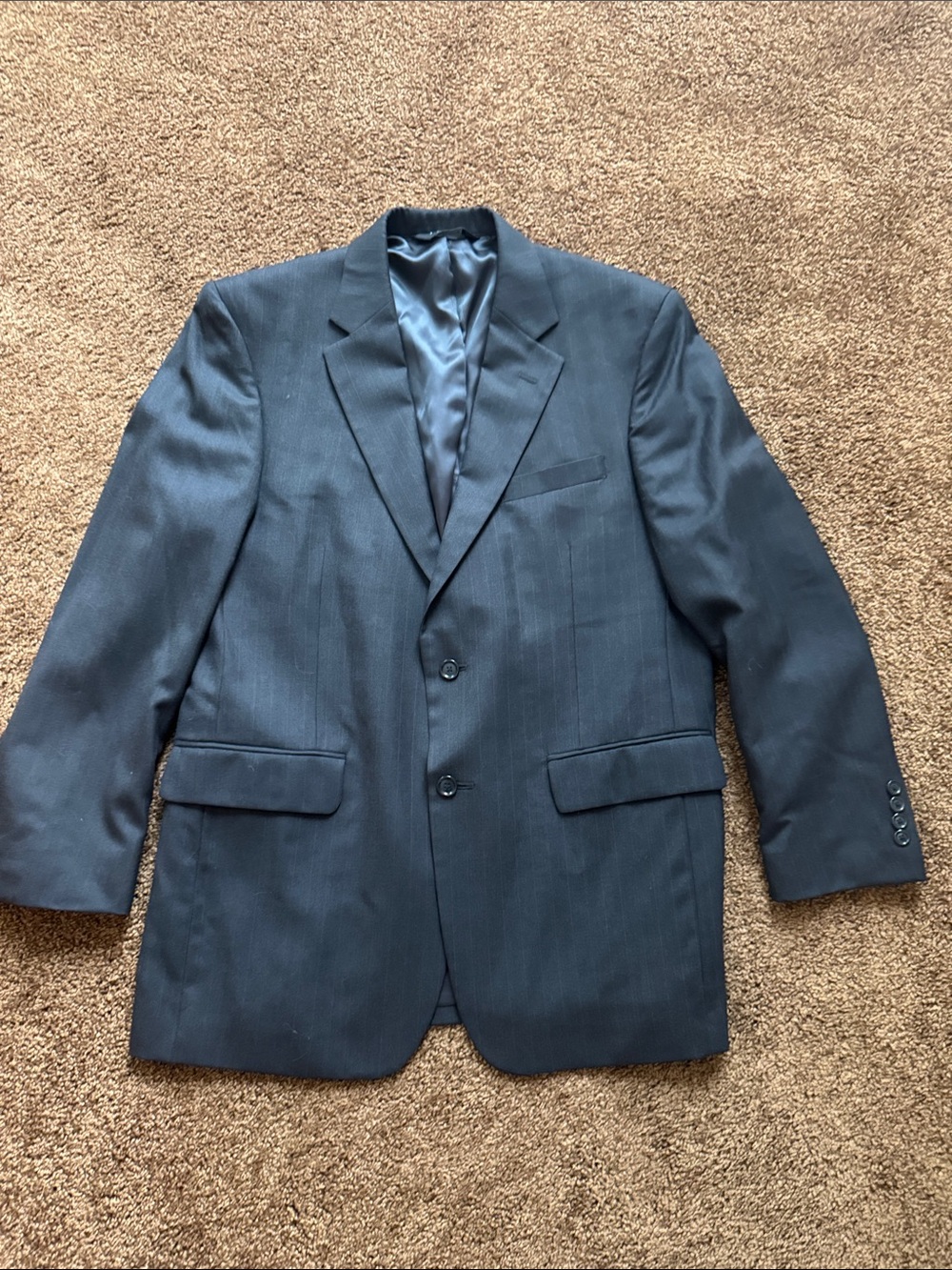 Jos. A. Bank Navy Two-Button Pinstripe Suit Jacket
